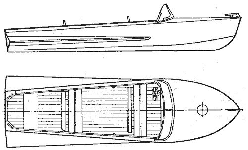 схематический рисунок лодки Южанка