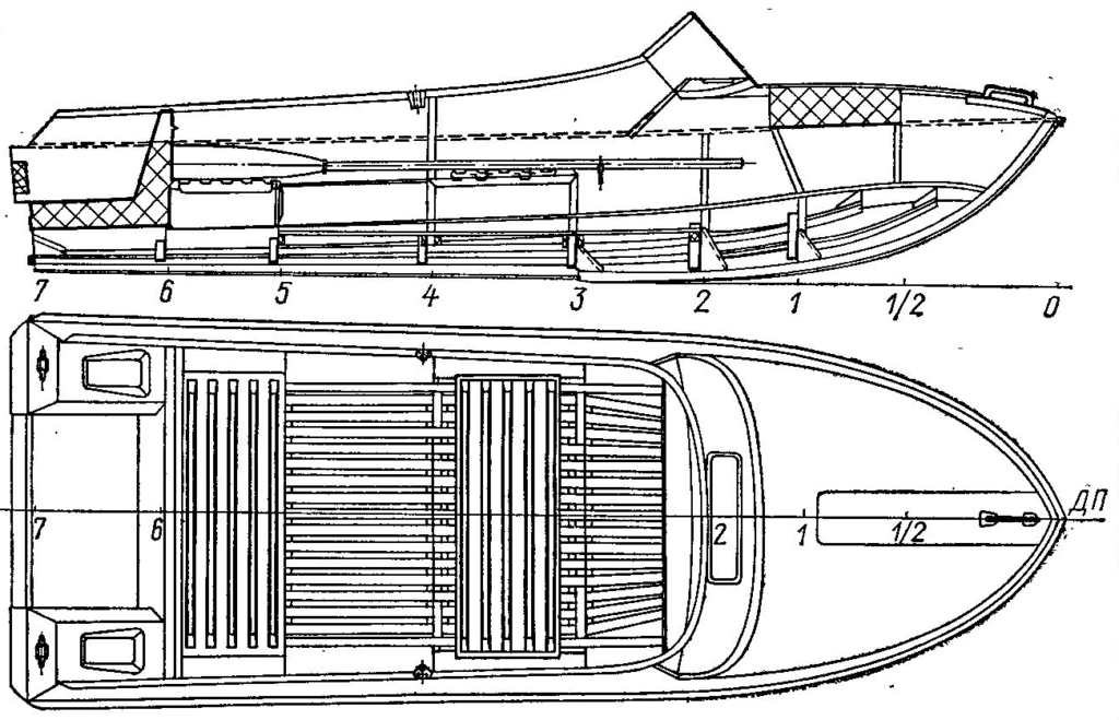 схематический рисунок лодка Неман 2